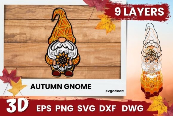 3D Autumn Gnome SVG: A Creative Resource for Digital Designers