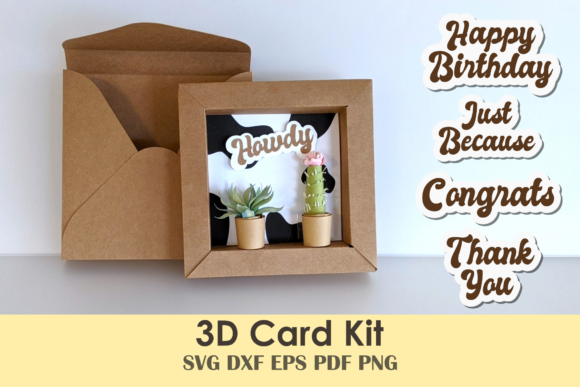 3D Greeting Card Kit Template