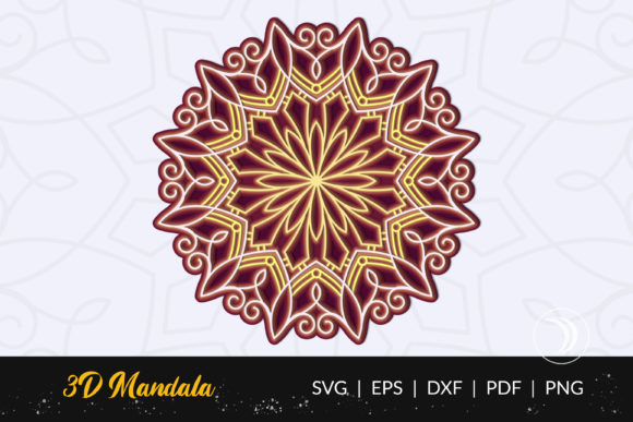 3D Layered Mandala SVG Cut File - Vol 03: A Creative Tool for Dimensional Designs