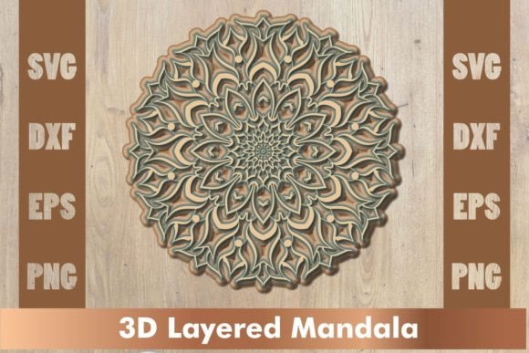 3d Mandala SVG, Layered Mandala SVG and Mandala SVG: A Creative Tool for Designers and Crafters