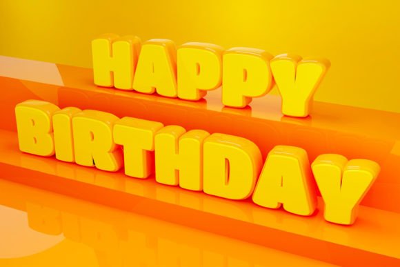 3D Rendering, Happy Birthday 3D Text: A Strategic Tool for Creative Expression and Brand Communication