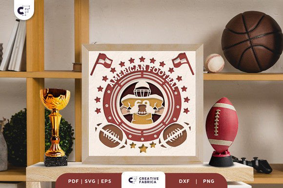 American Football Player 3D Shadow Box: A Creative Craft for Sports Enthusiasts
