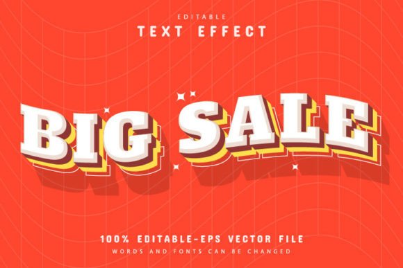 Big Sale Modern 3D Style Text Effect