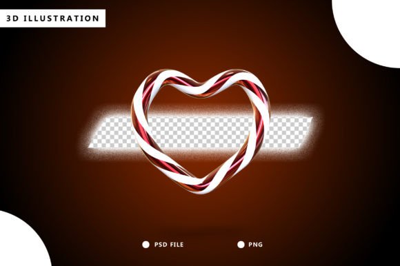 Candy Cane Heart for Christmas Design