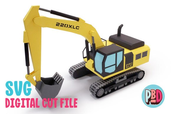 Excavator 3D Papercraft