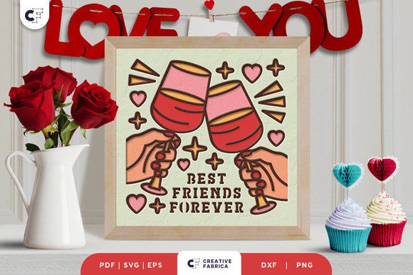 Galentine’s Day Cheering 3D Shadow Box: A Creative Way to Celebrate Friendship
