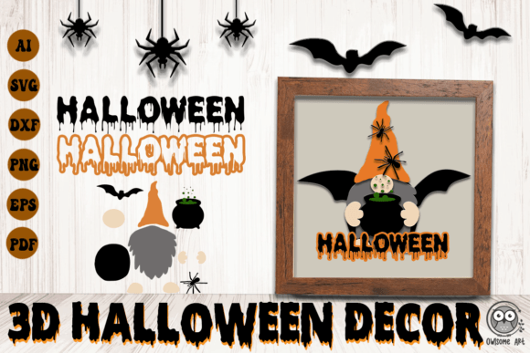 Halloween Gnome 3D Svg: A Versatile Design Asset for Creative Projects