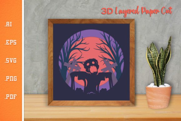 Halloween Zombie - 3D SVG Paper Cut 8: A Detailed Overview