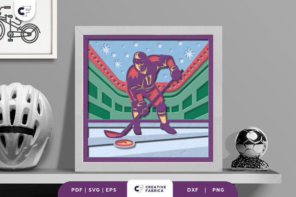 Ice Hockey 3D Layered Paper Cut: A Strategic Craft for Creative Expression