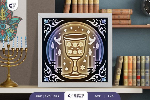 Kiddush Cup 3D Shadow Box Paper Cut: A Unique Fusion of Art and Technology