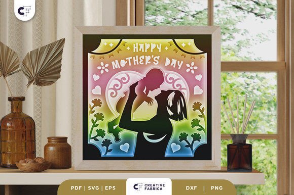 Mom and Baby Boy 3D Shadow Box SVG: A Unique Crafting Option for Special Occasions