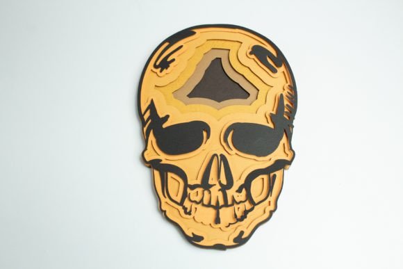Skull Layered Design: A Creative and Practical Craft Template