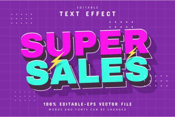 Super Sale Modern 3D Style Text Effect