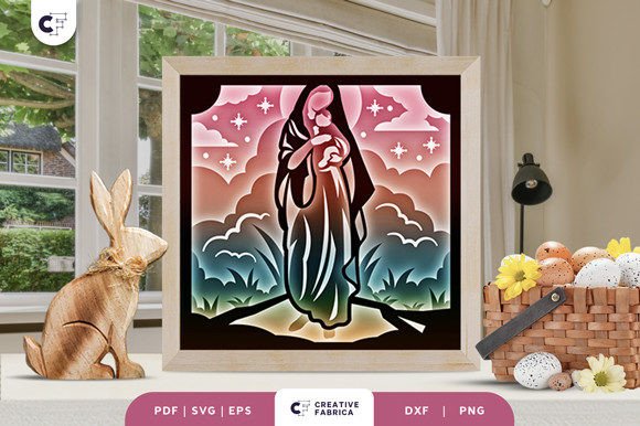 Virgin Mary 3D Shadow Box Paper Cut: A Beautiful Craft for Easter and Beyond