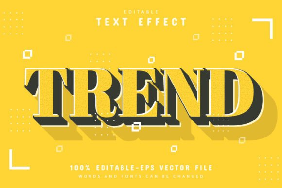 Yellow Trend Modern 3D Style Text Effect: A Versatile Vector Design for Creative Projects